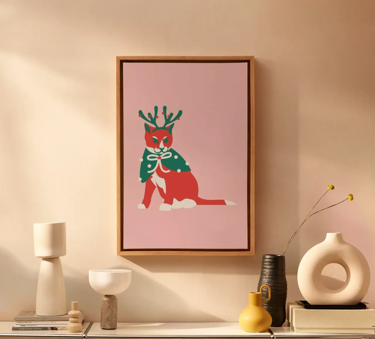 Santas Little Helper tela con Cornice a cassetta da Mariery Young