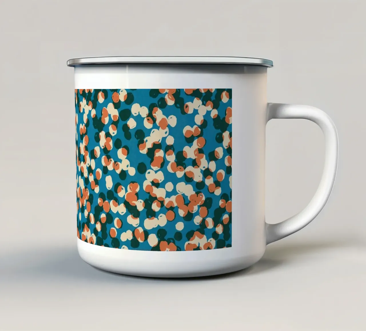 Cyano Pattern No 16 mug en émail de treechild