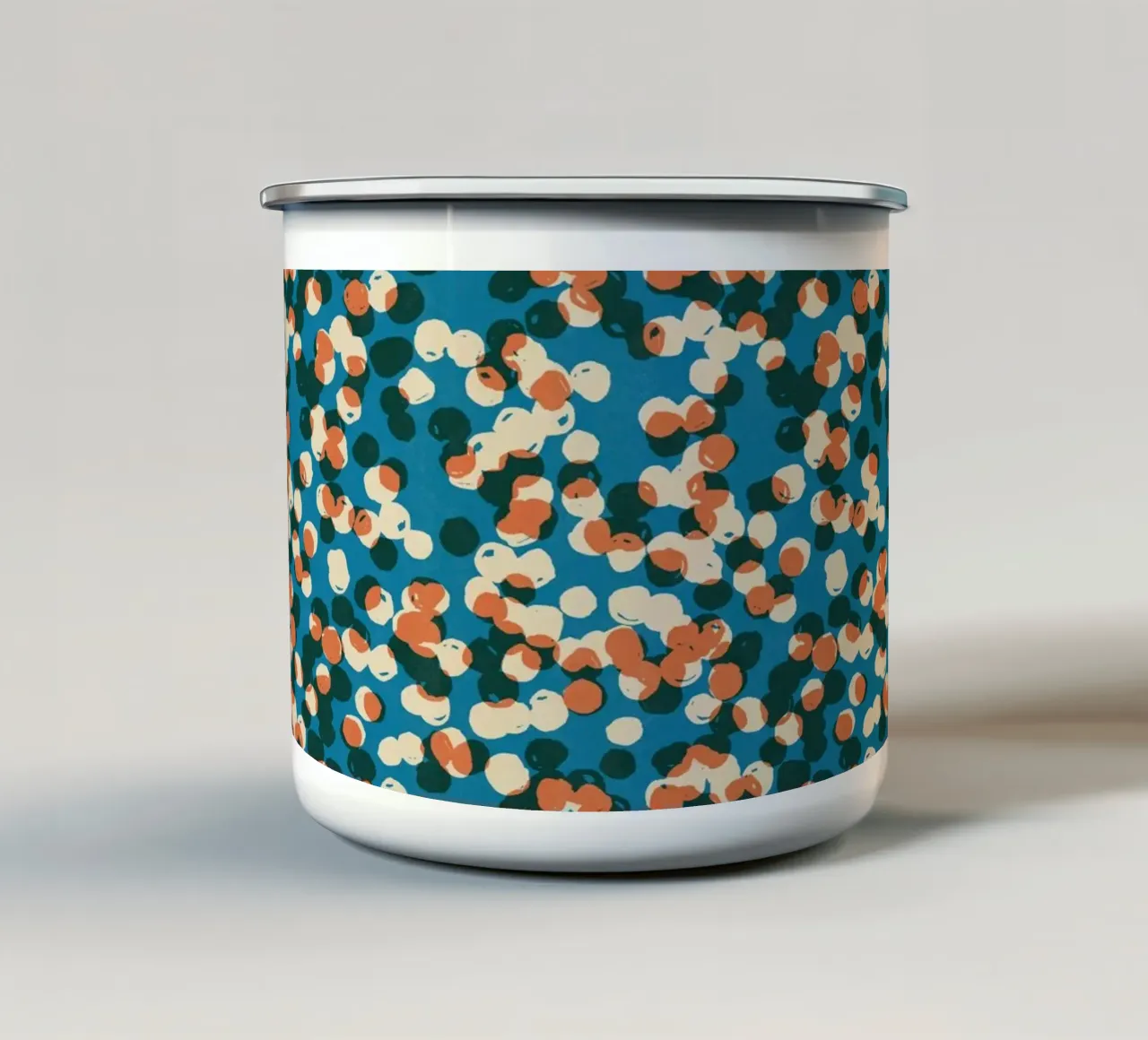 Cyano Pattern No 16 mug en émail de treechild
