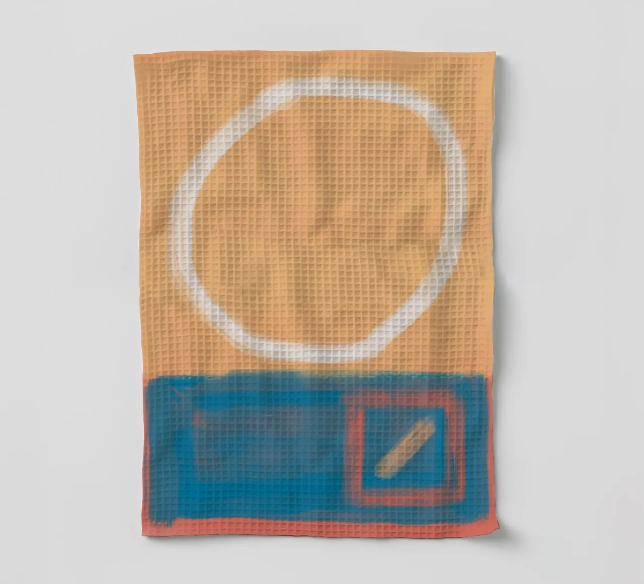 Bold color abstract 03 tea towel by Little Dean