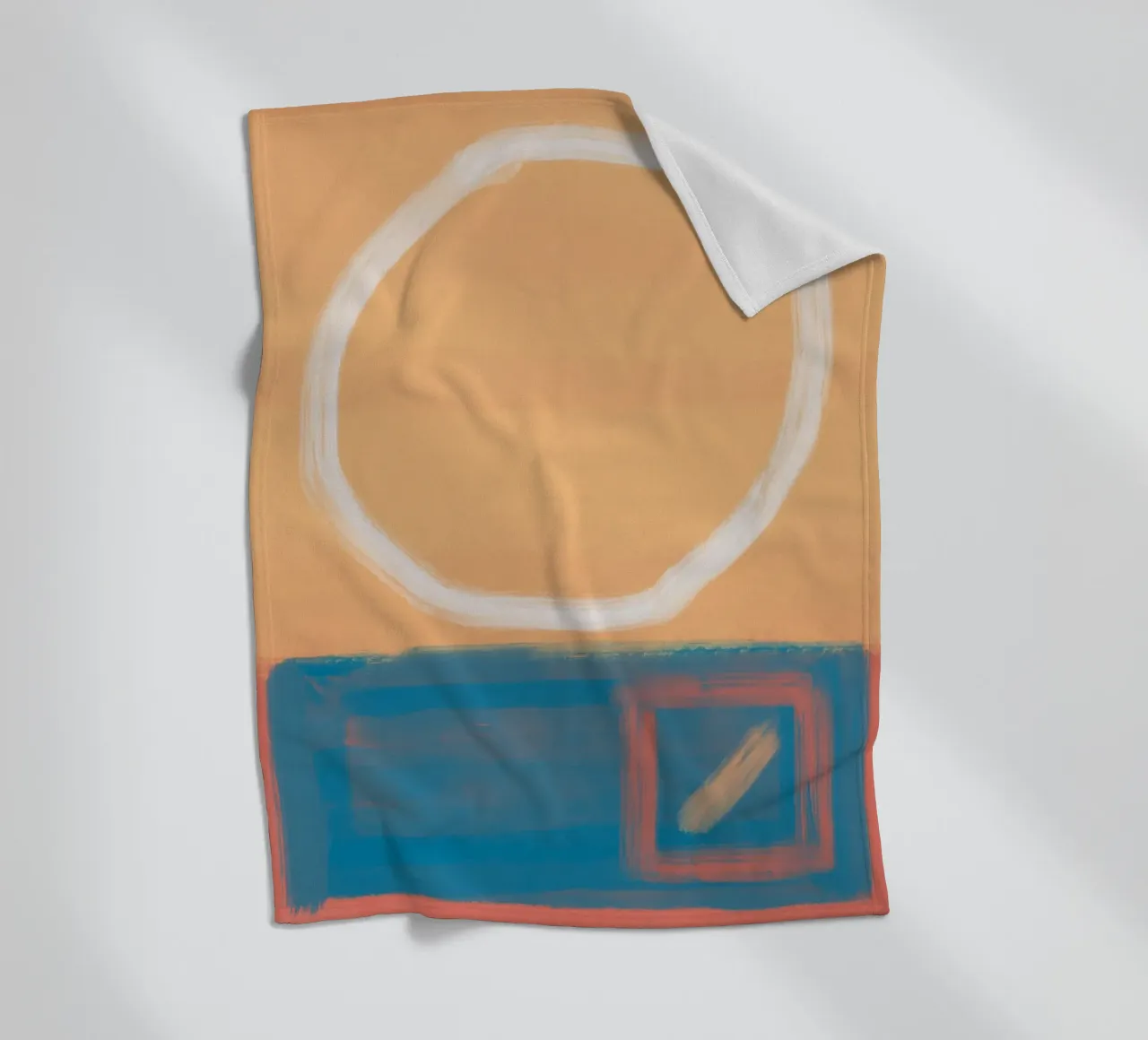 Bold color abstract 03 fleece blanket by Little Dean