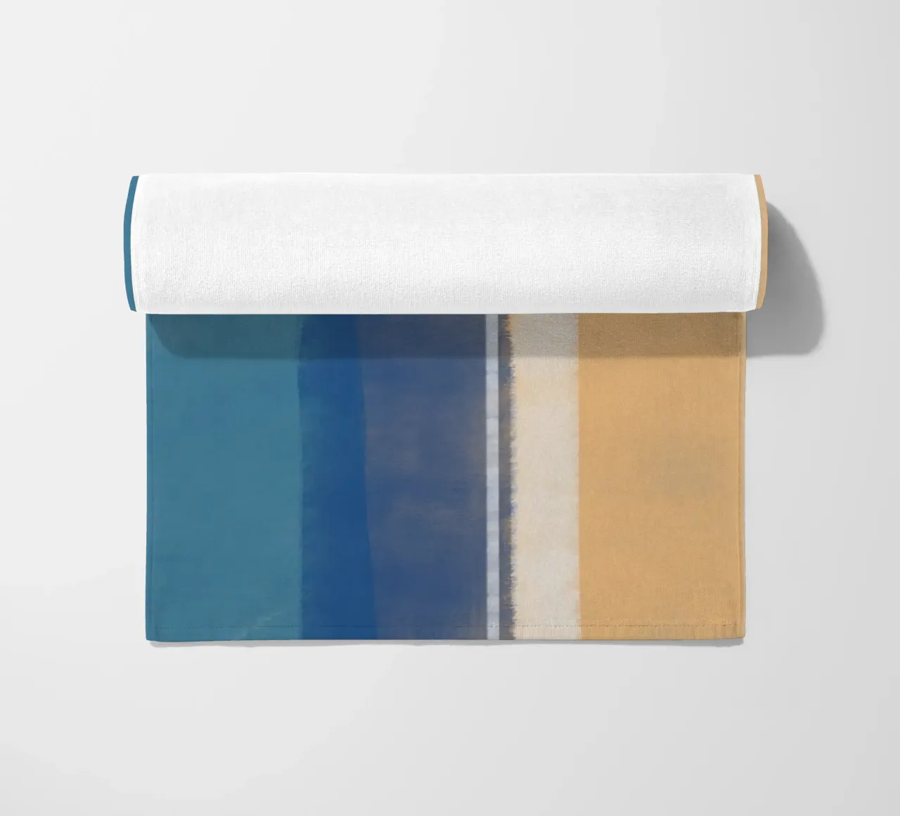 Minimal vertical color beach towel by Little Dean