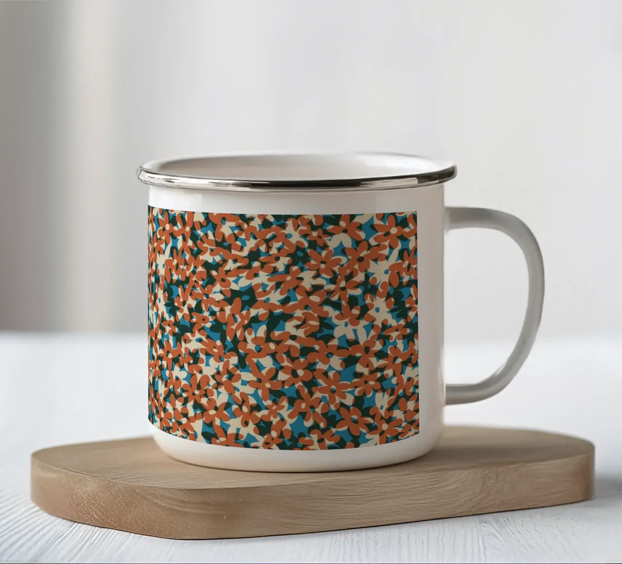 Cyano Pattern No 17 taza de esmalte de treechild