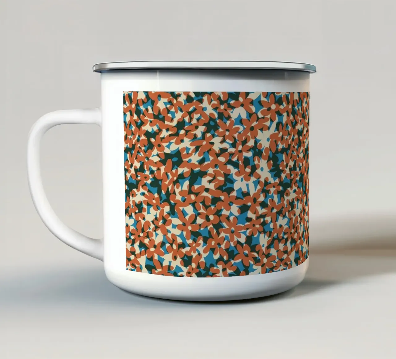Cyano Pattern No 17 Emaille Tasse von treechild