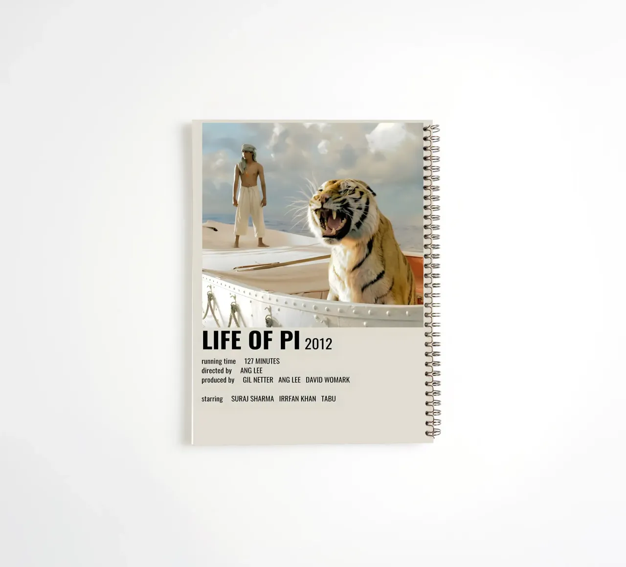 LIFE OF PI 2012 spiral notebook by MVFminimalist