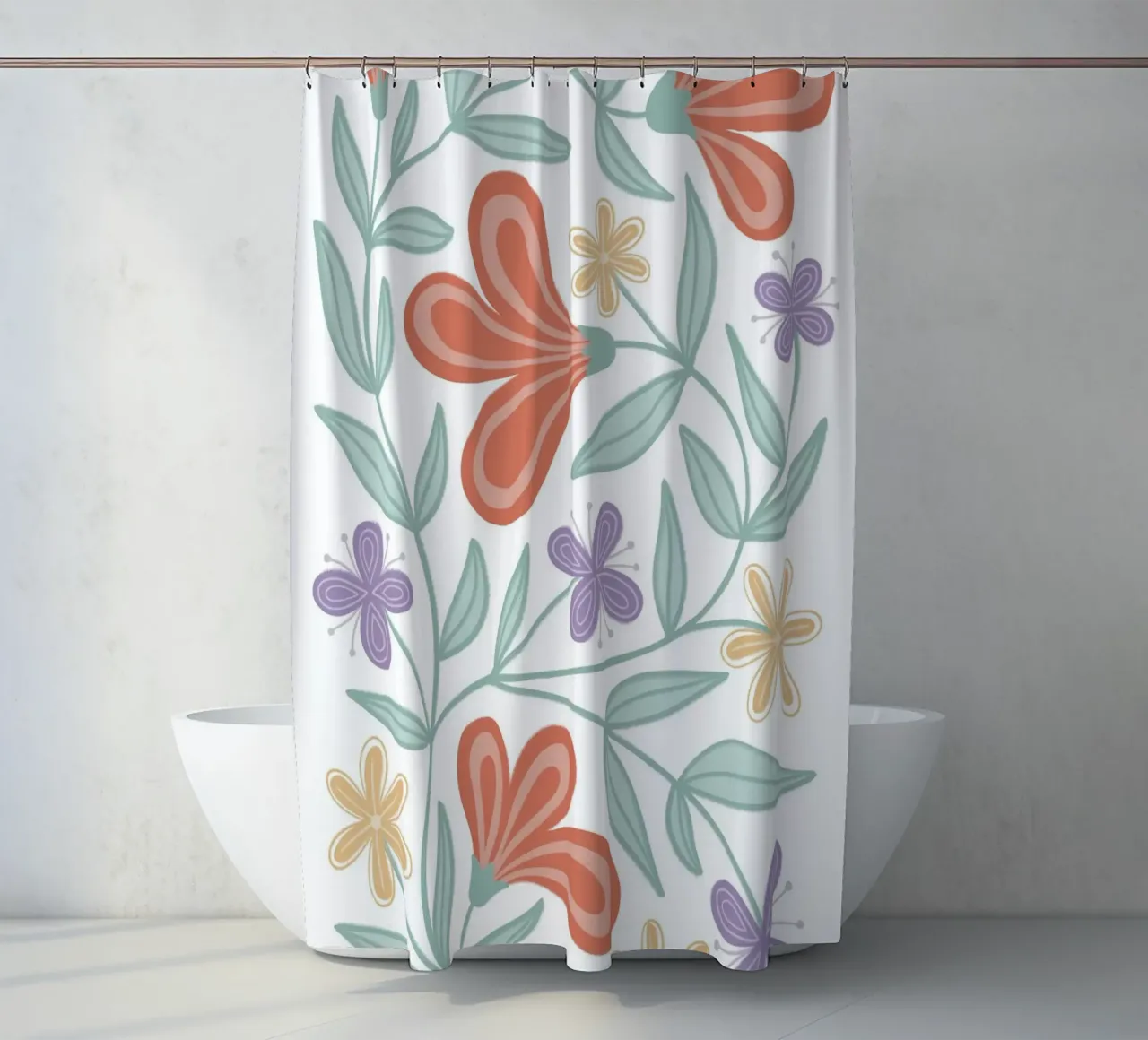Delicati fiori di primavera tenda da doccia da Martina