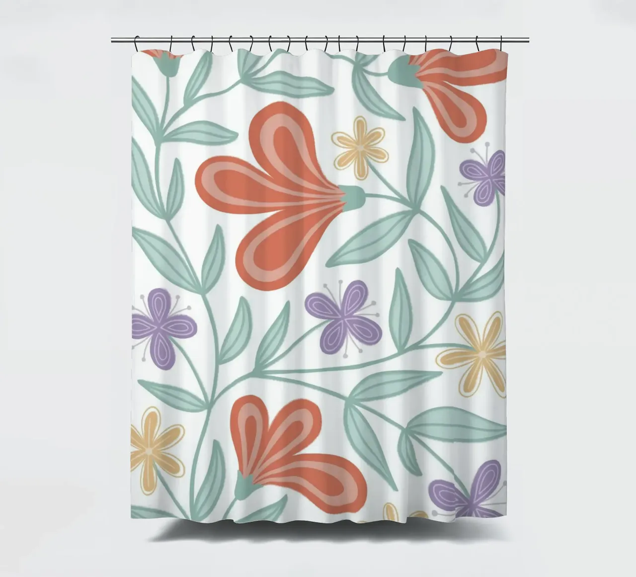 Delicati fiori di primavera tenda da doccia da Martina