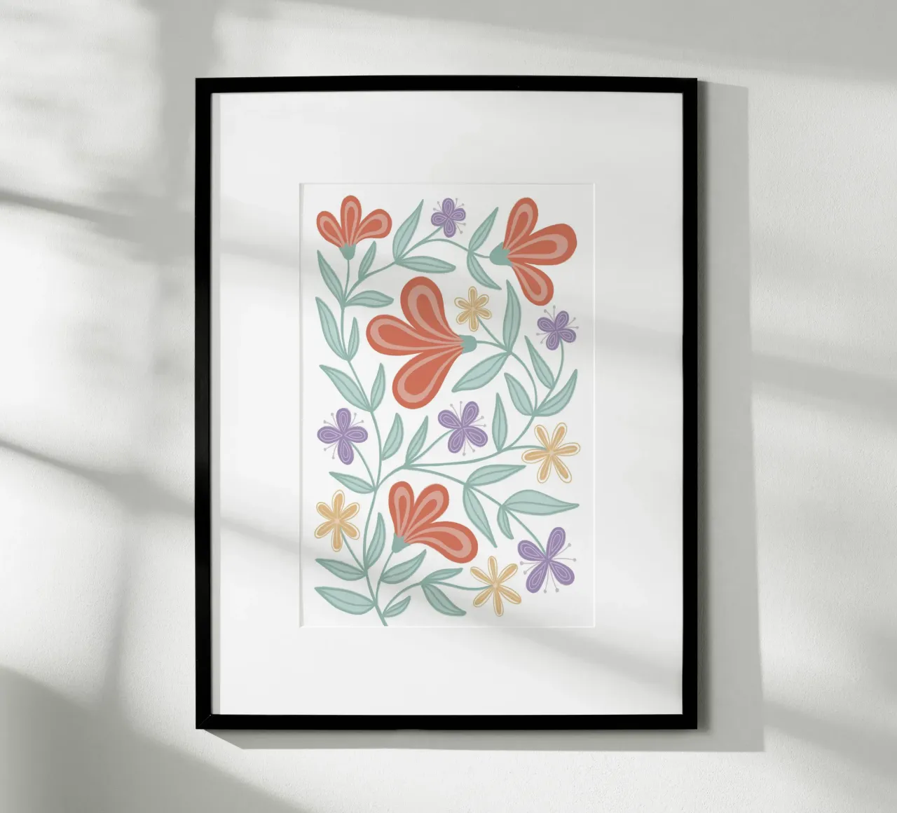 Delicati fiori di primavera poster con telaio in alluminio da Martina