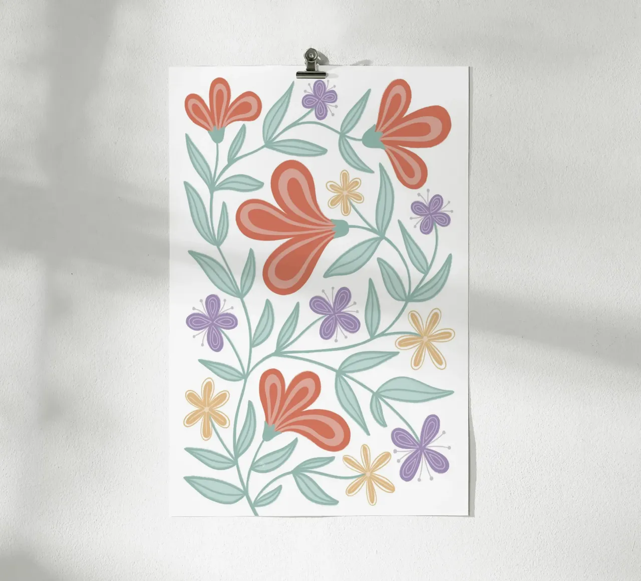 Delicati fiori di primavera poster con telaio in alluminio da Martina