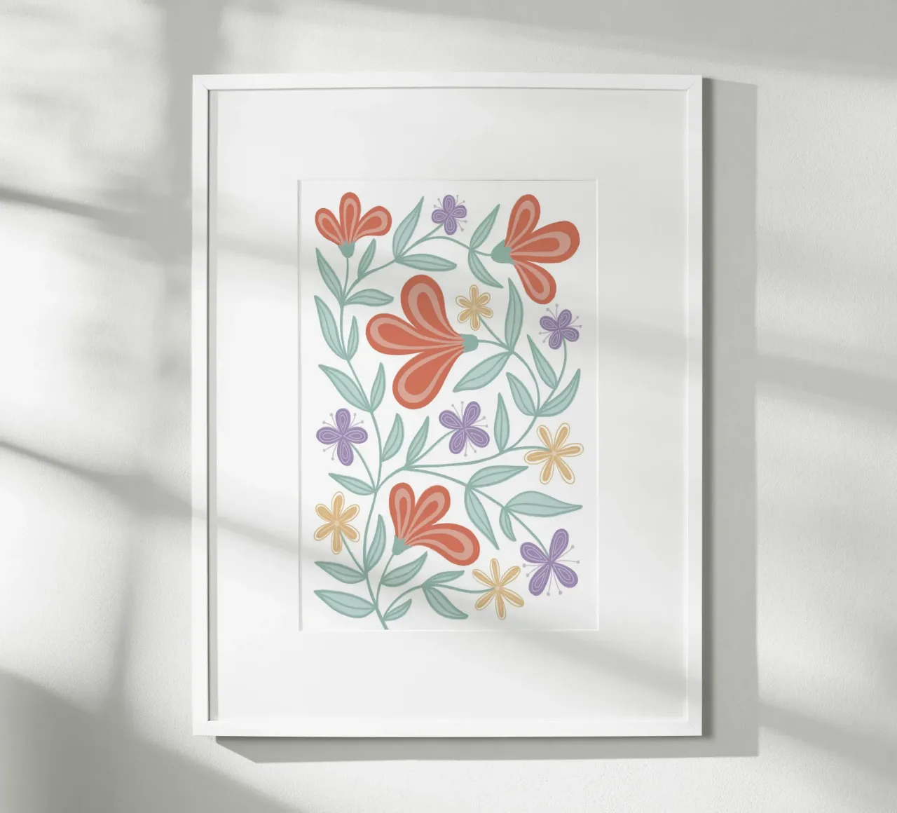Delicati fiori di primavera poster con telaio in alluminio da Martina