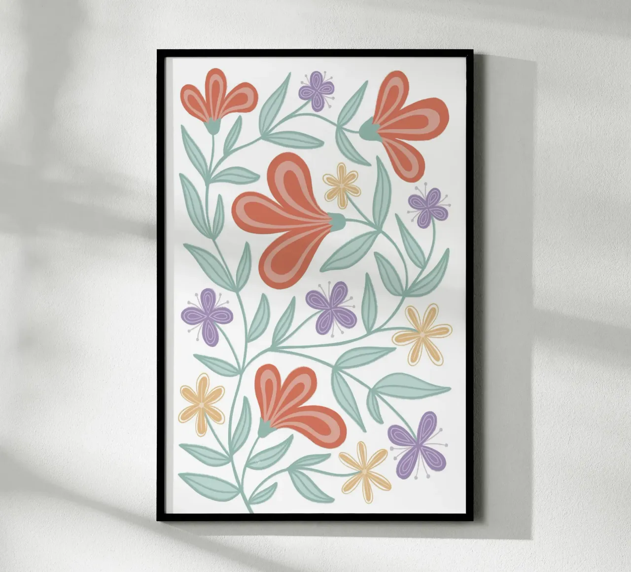 Delicati fiori di primavera poster con telaio in alluminio da Martina