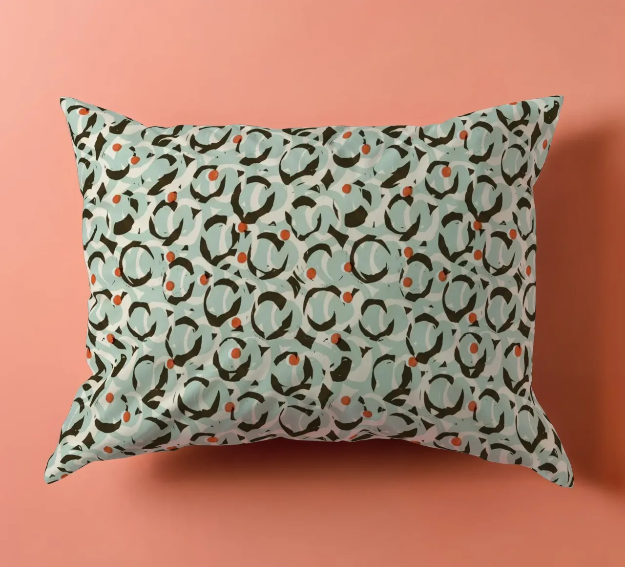Cyano Pattern No 18 Kissen von treechild