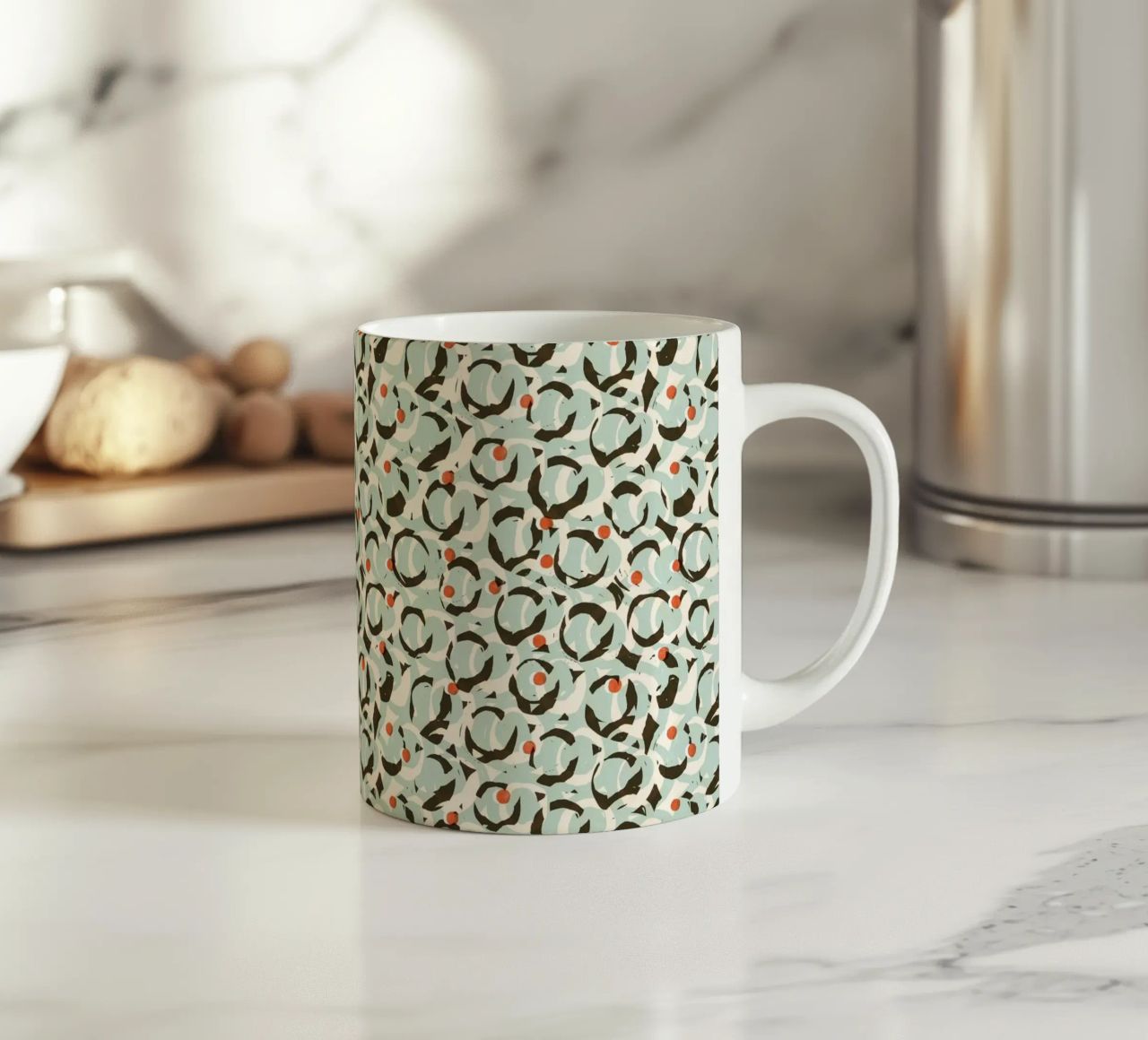 Cyano Pattern No 18 tazza in ceramica da treechild