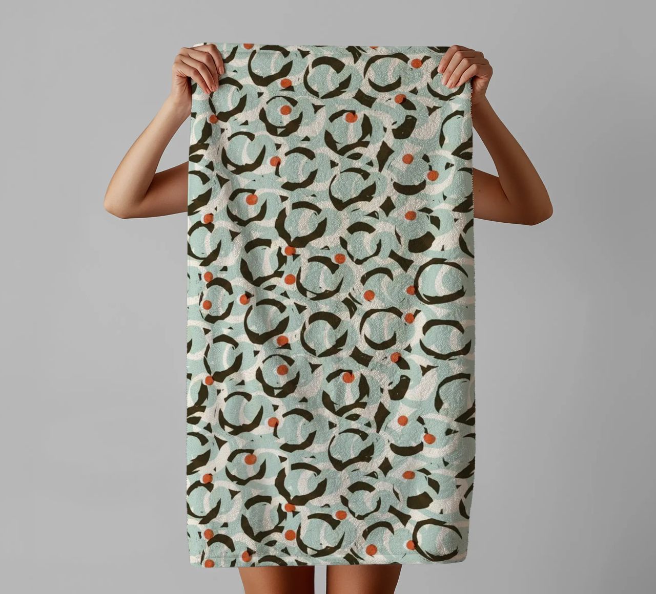 Cyano Pattern No 18 asciugamano da bagno da treechild