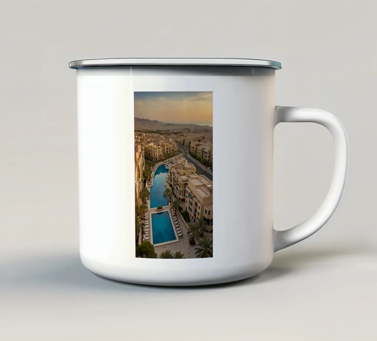 bella vista sul Medio Oriente tazza in smalto da van hellen
