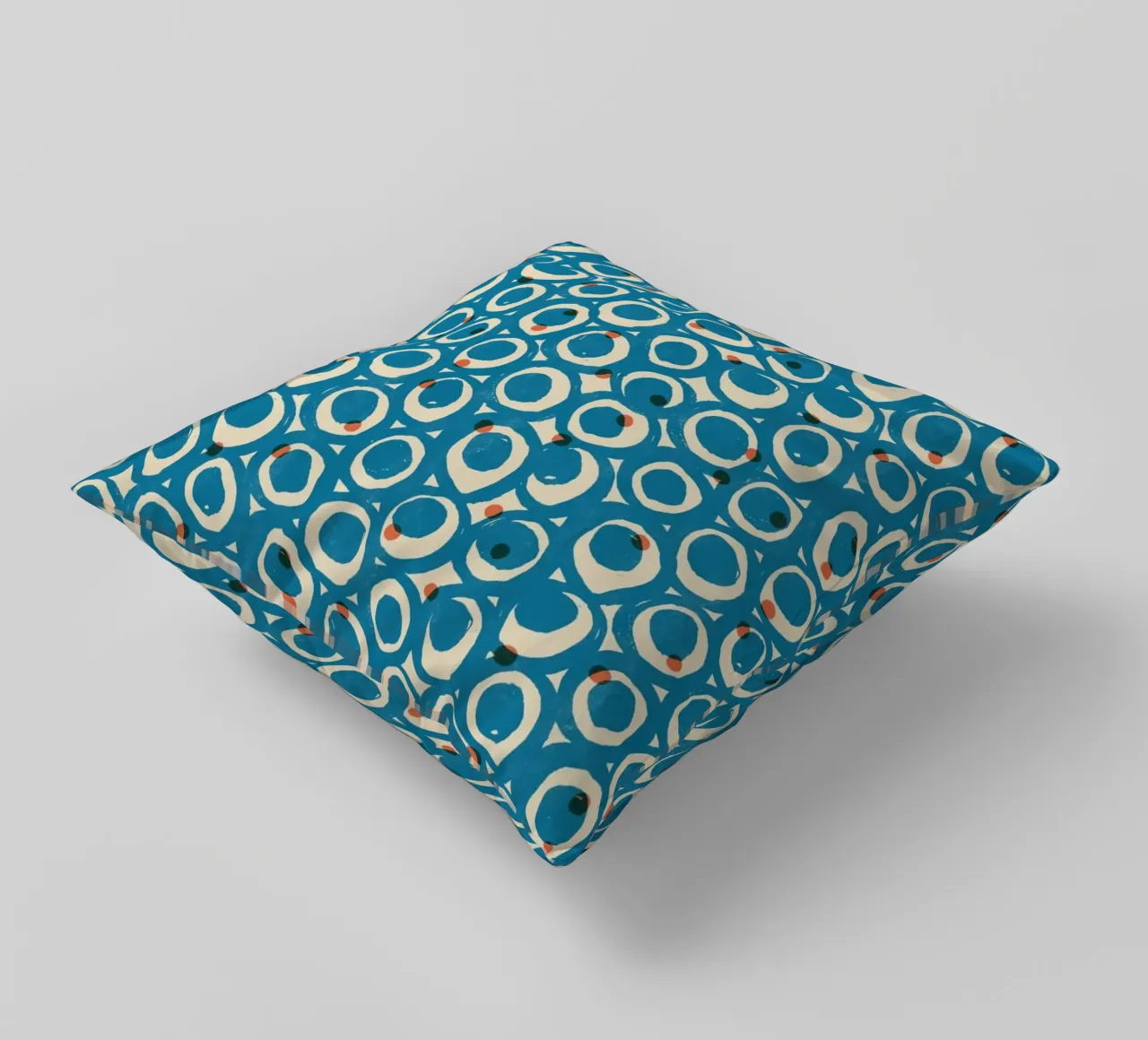 Cyano Pattern No 19 Kissen von treechild