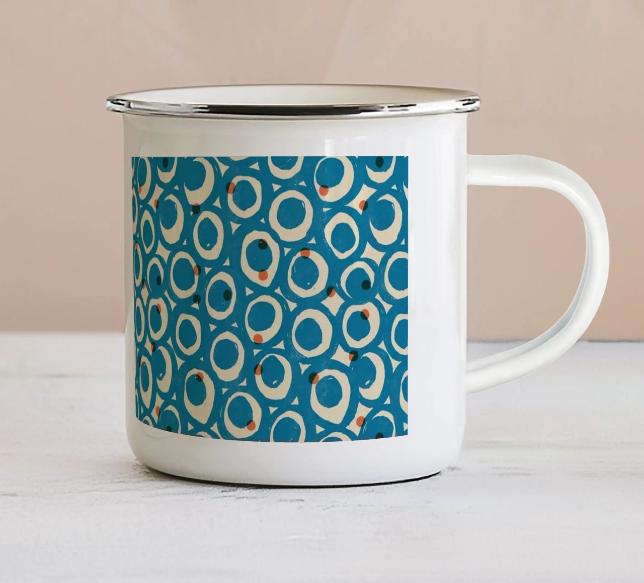 Cyano Pattern No 19 tazza in smalto da treechild