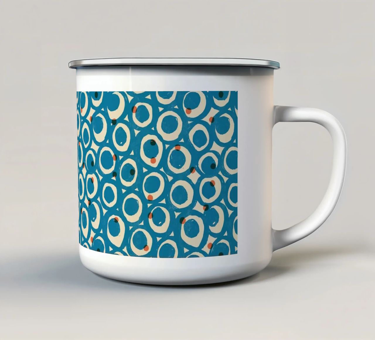 Cyano Pattern No 19 tazza in smalto da treechild
