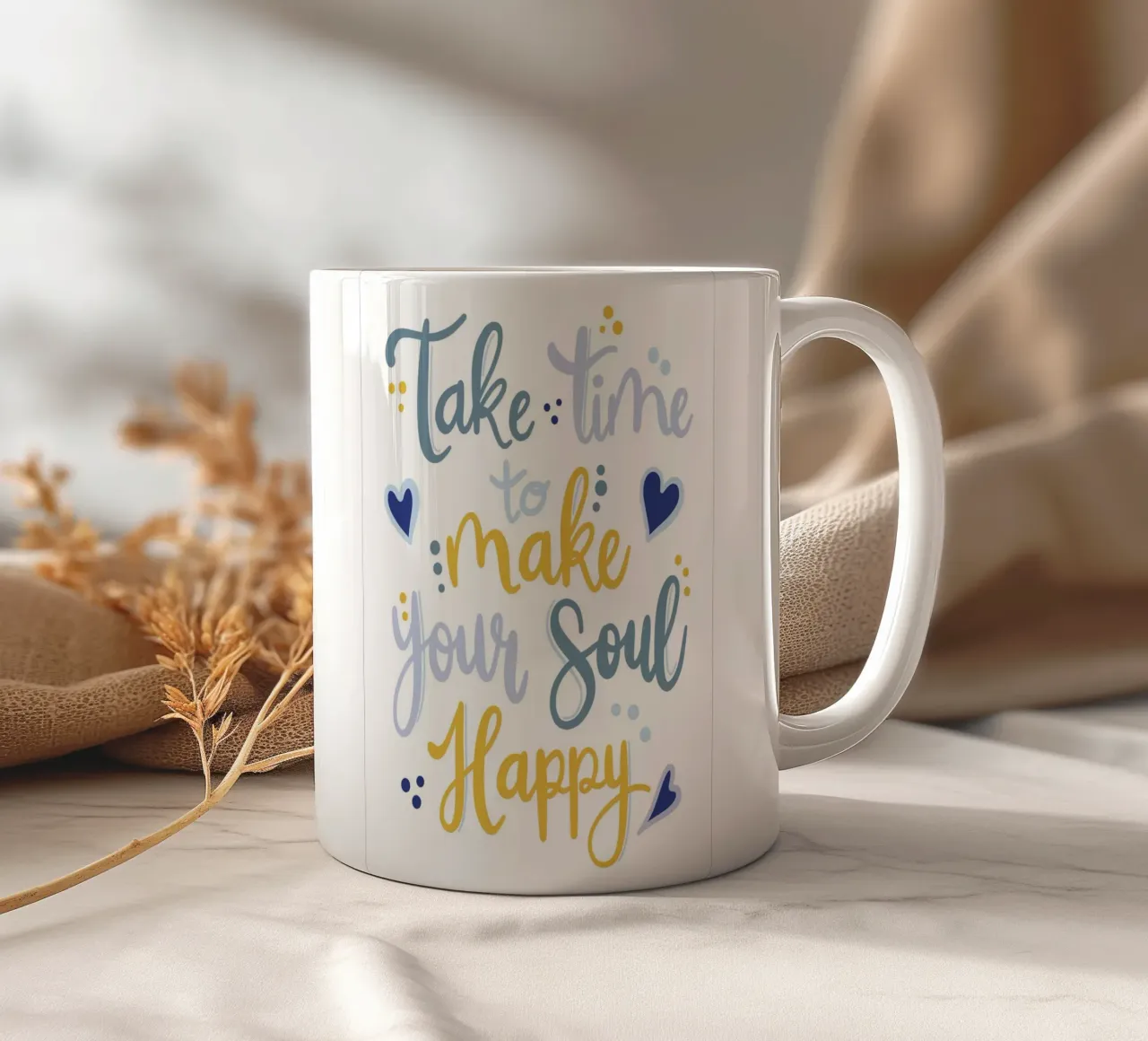 Rendi felice la tua anima tazza in ceramica da Martina