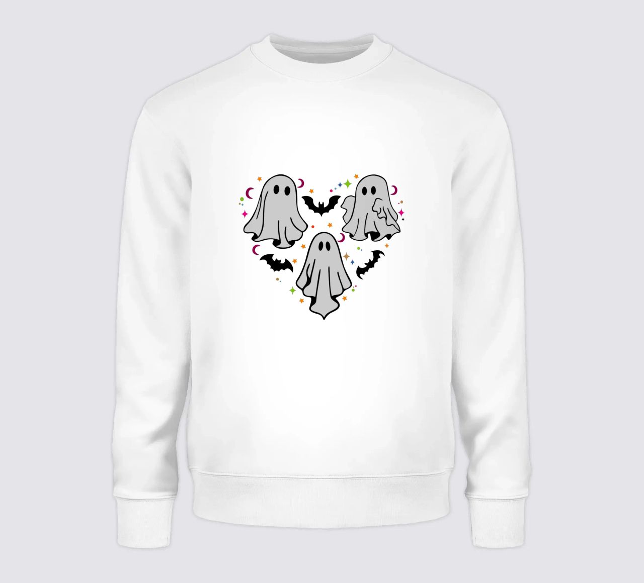 fantasma corazón divertido halloween sudadera de ersanim