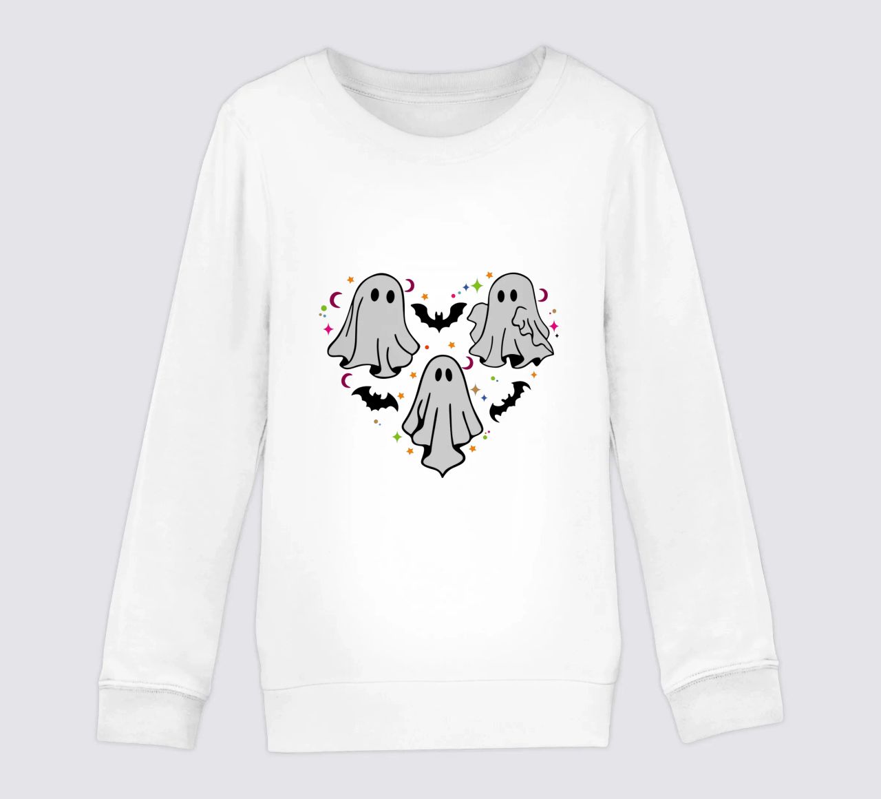 fantasma corazón divertido halloween sudadera para niño de ersanim