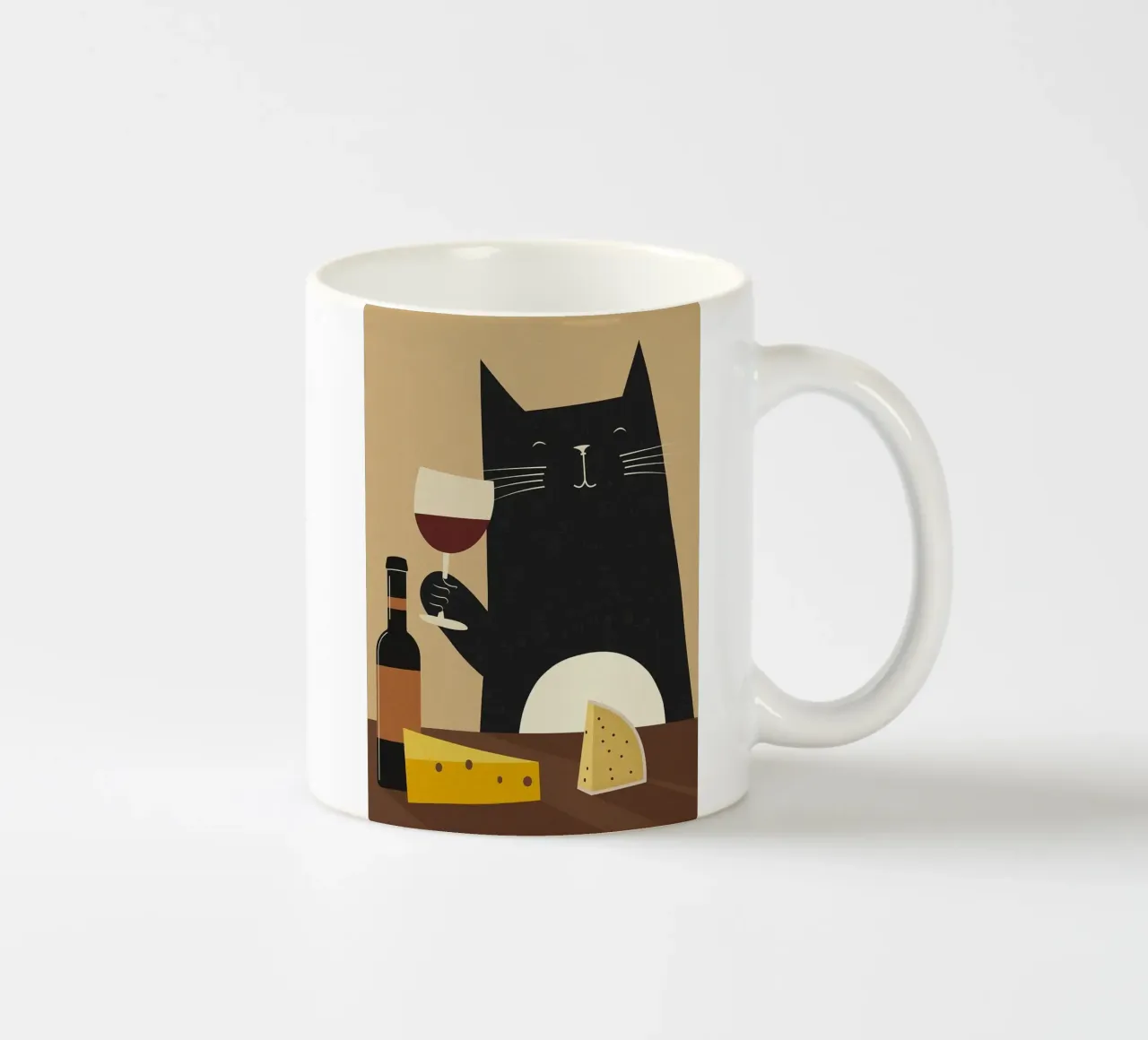 Gatto elegante tazza in ceramica da Patrick J Curtis