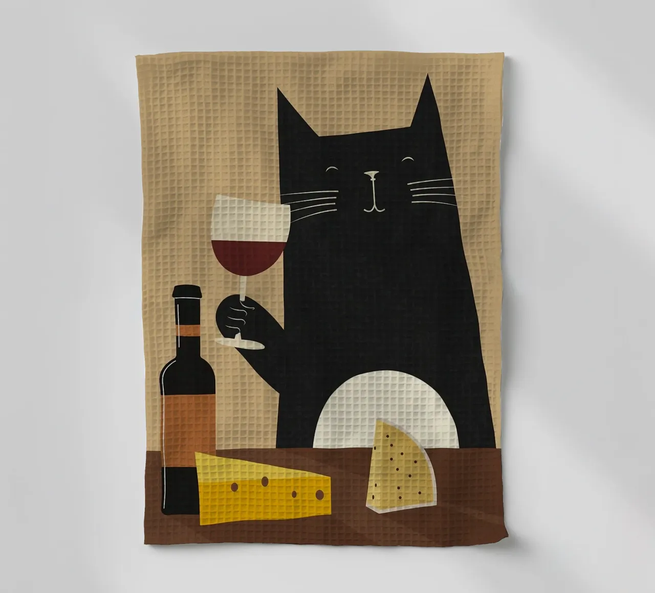 Elegant Cat tea towel by Patrick J Curtis