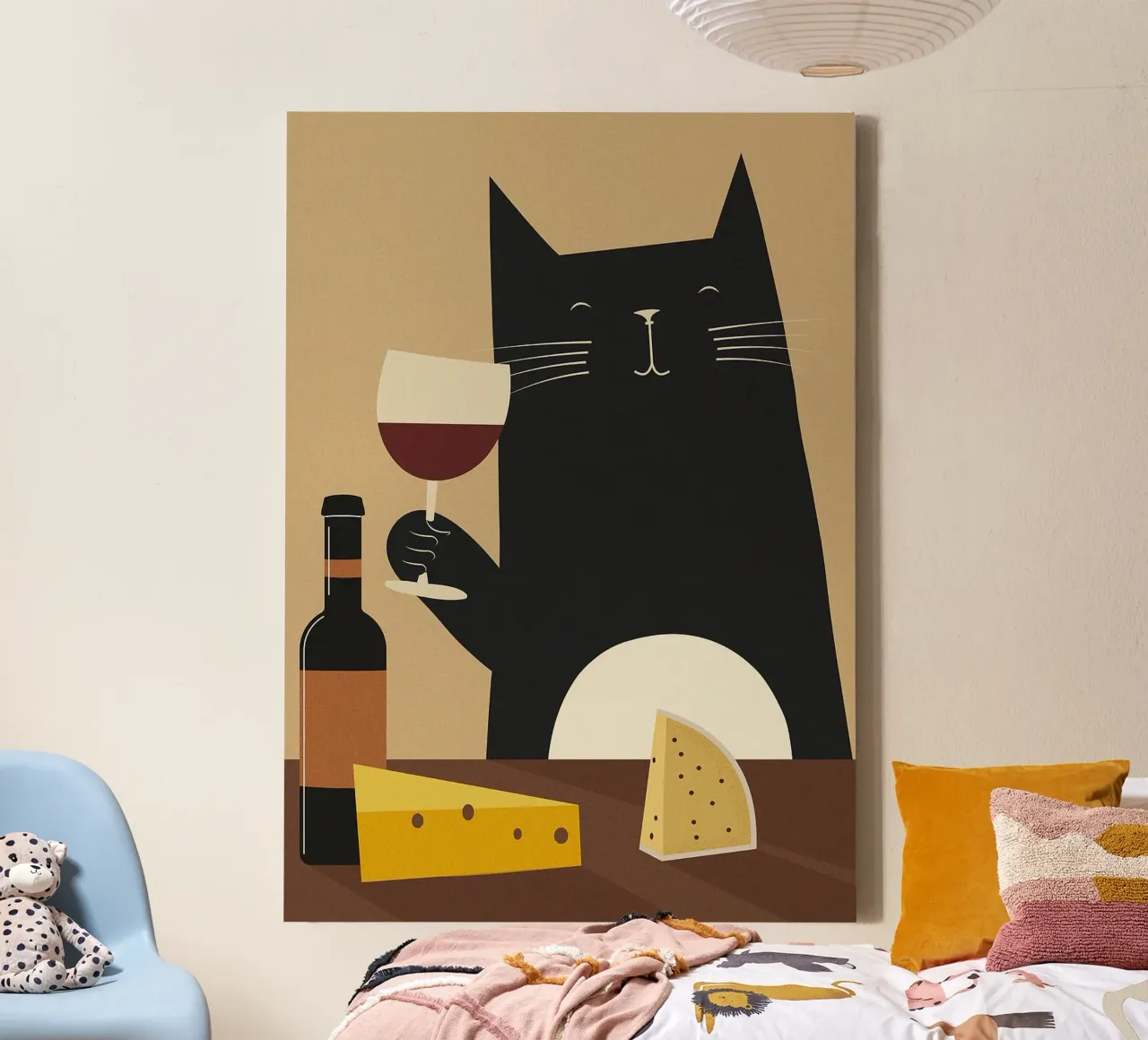 Elegant Cat canvas by Patrick J Curtis