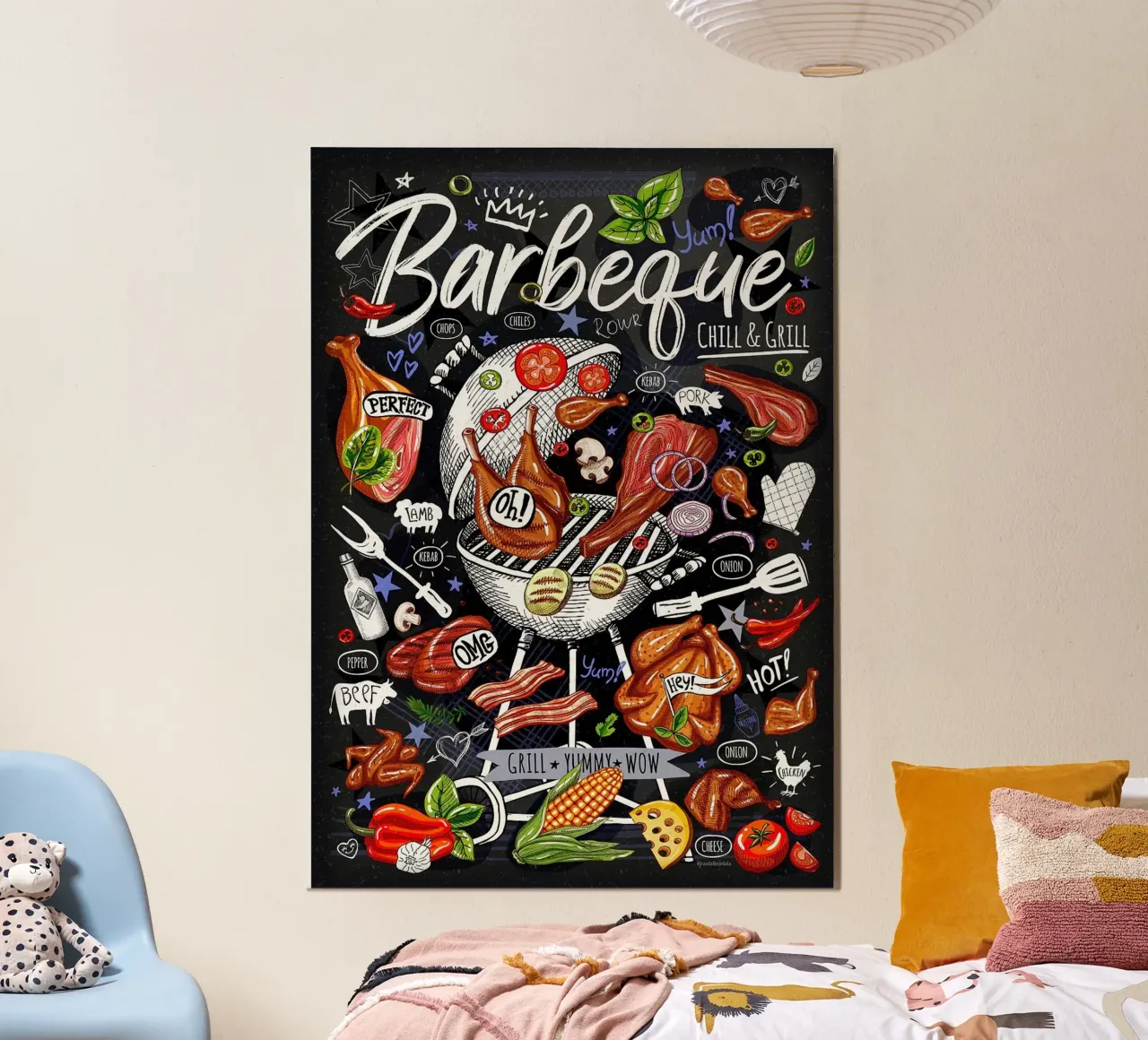 Cucina ristorante poster da Patrick J Curtis