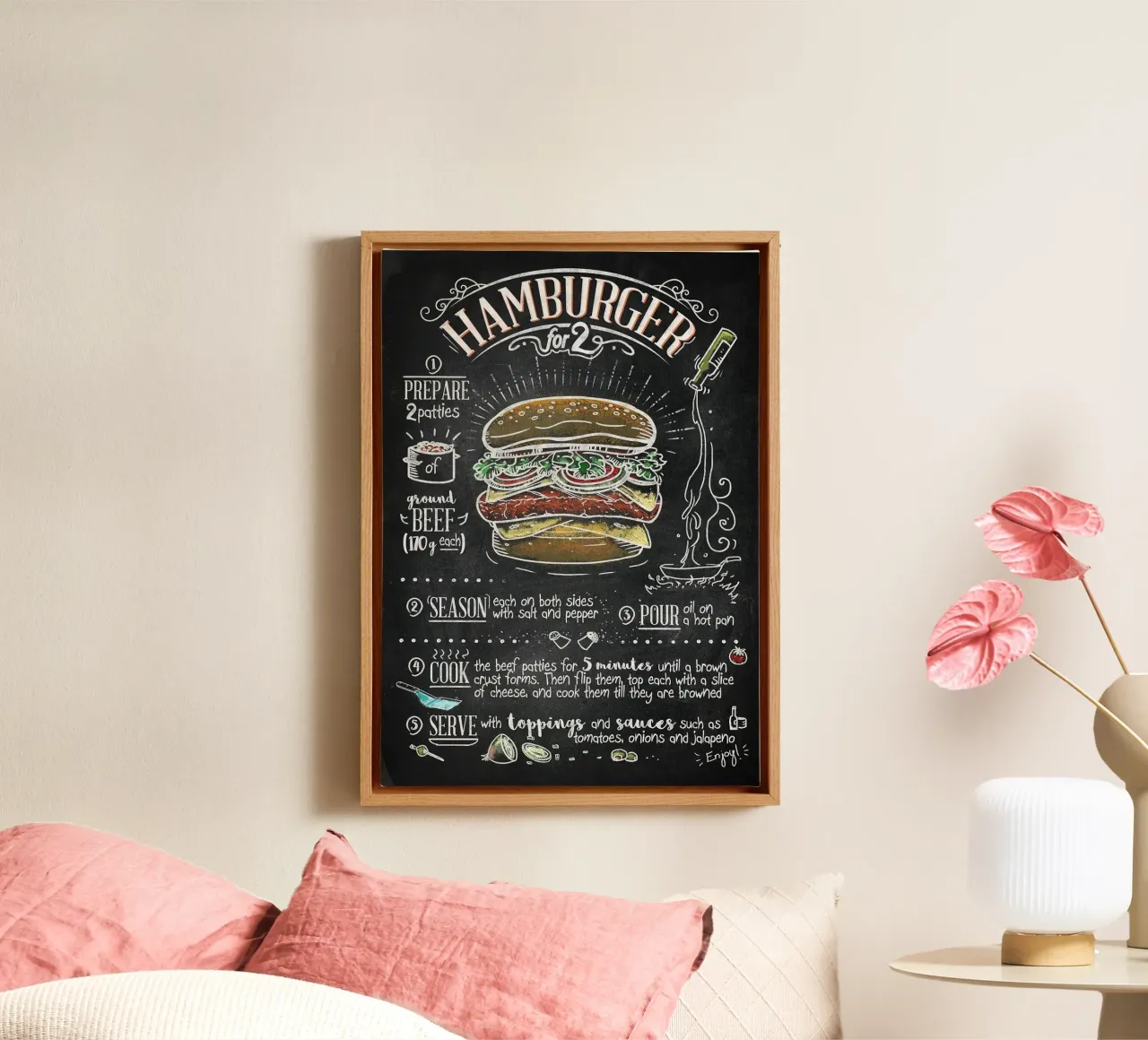 Hamburgo lienzo con Marco flotante de Patrick J Curtis