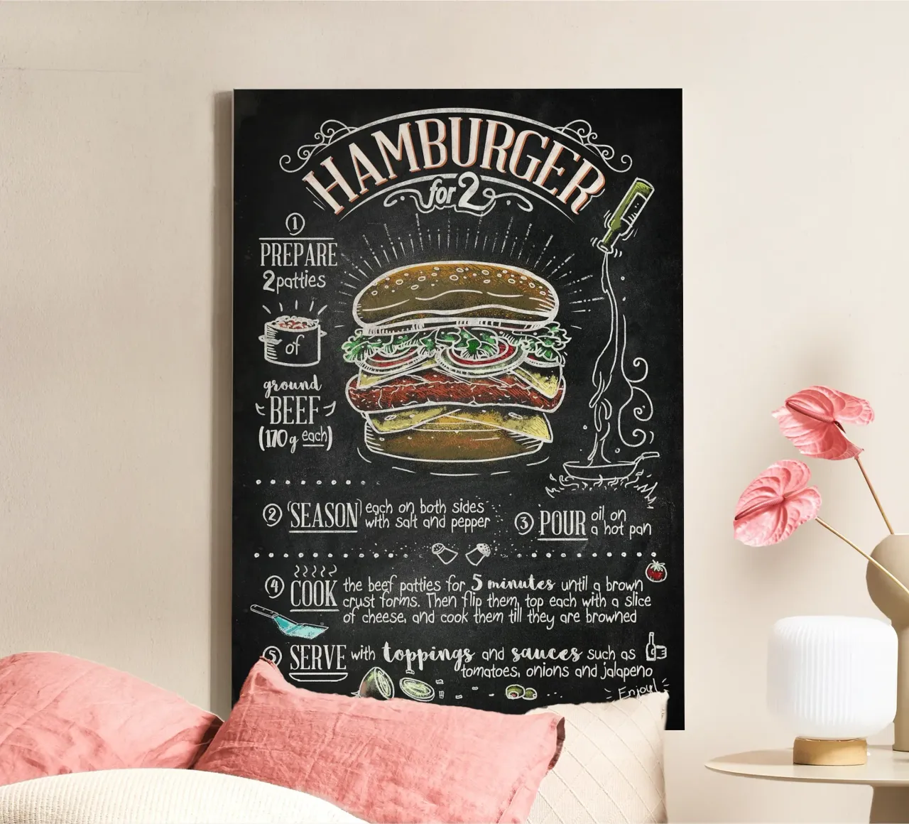 Hamburgo lienzo con Marco flotante de Patrick J Curtis