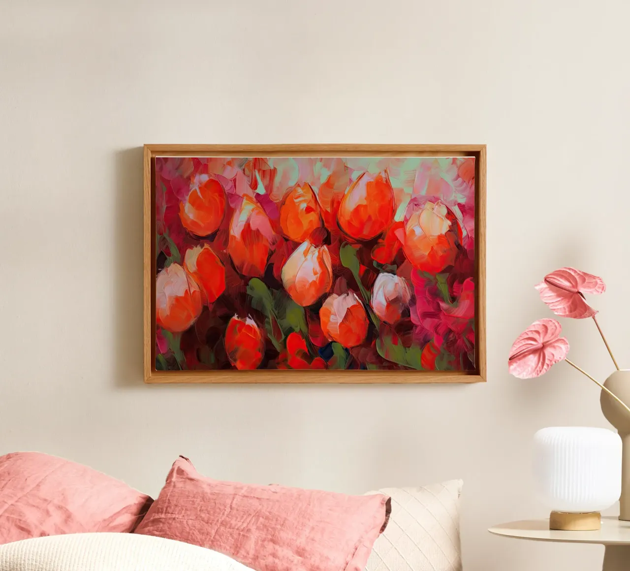 Muurkunst van Imagine canvas met Baklijst van Imagine