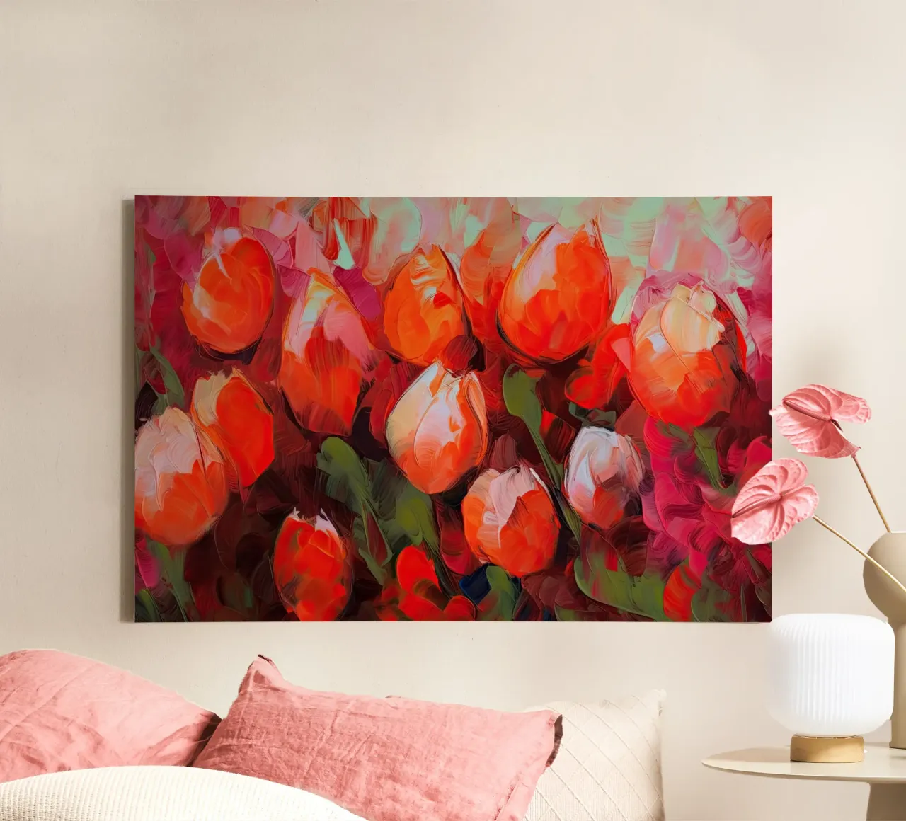Muurkunst van Imagine canvas met Baklijst van Imagine
