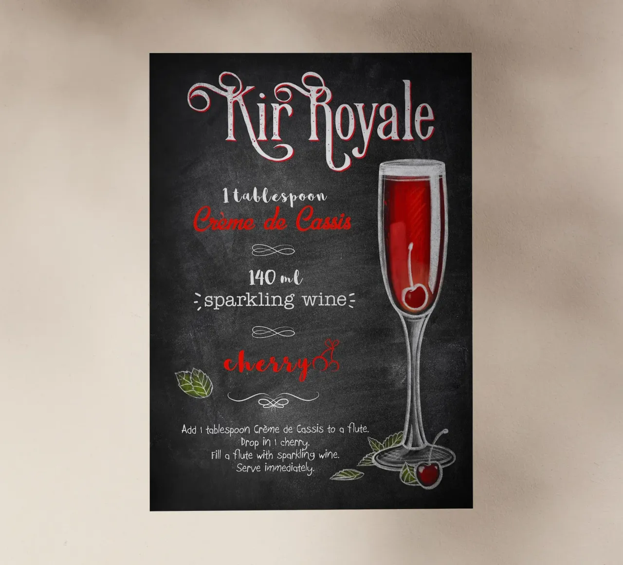 Kir Royale pellicola backlit da Patrick J Curtis
