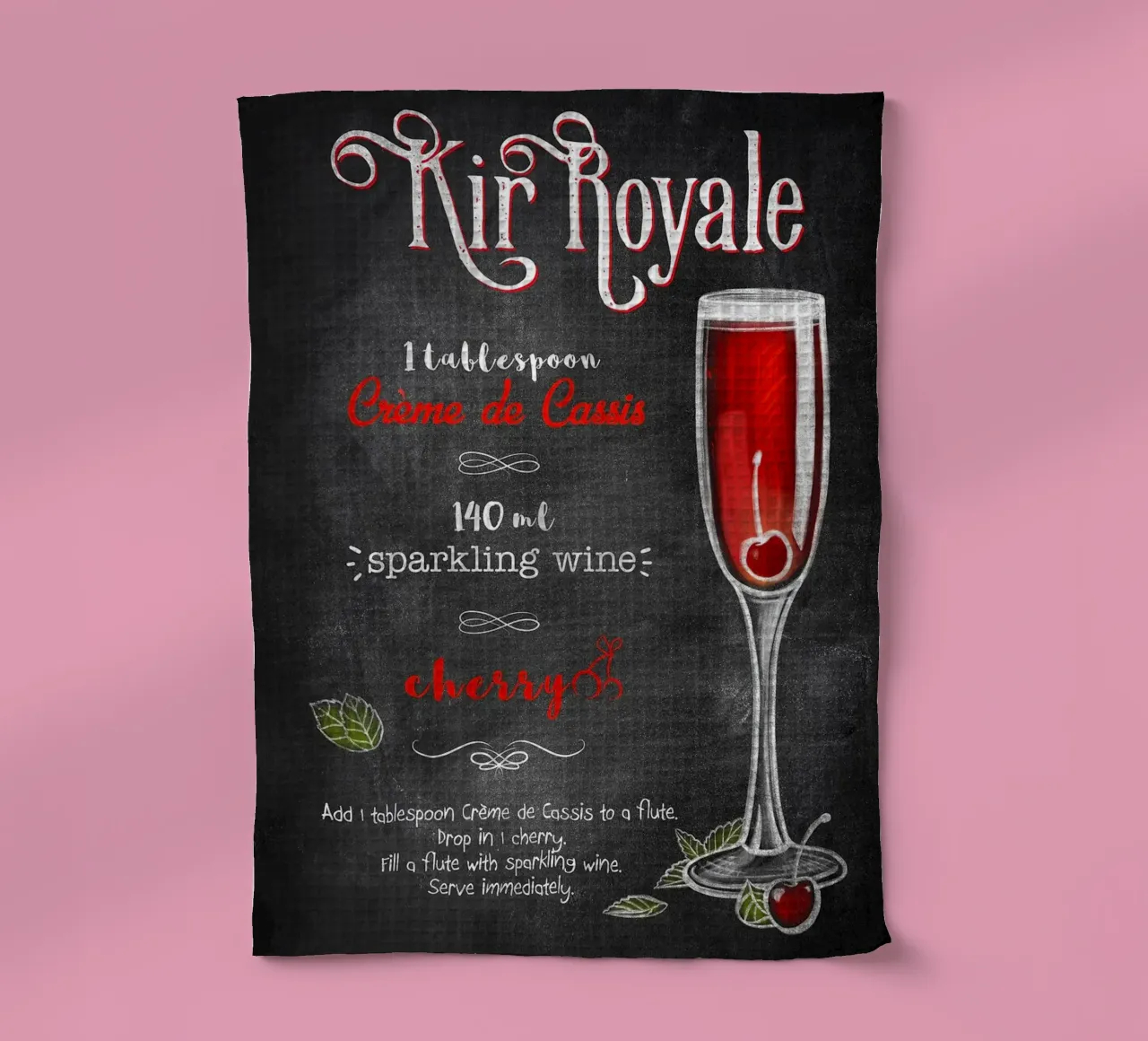 Kir Royale Geschirrtuch von Patrick J Curtis