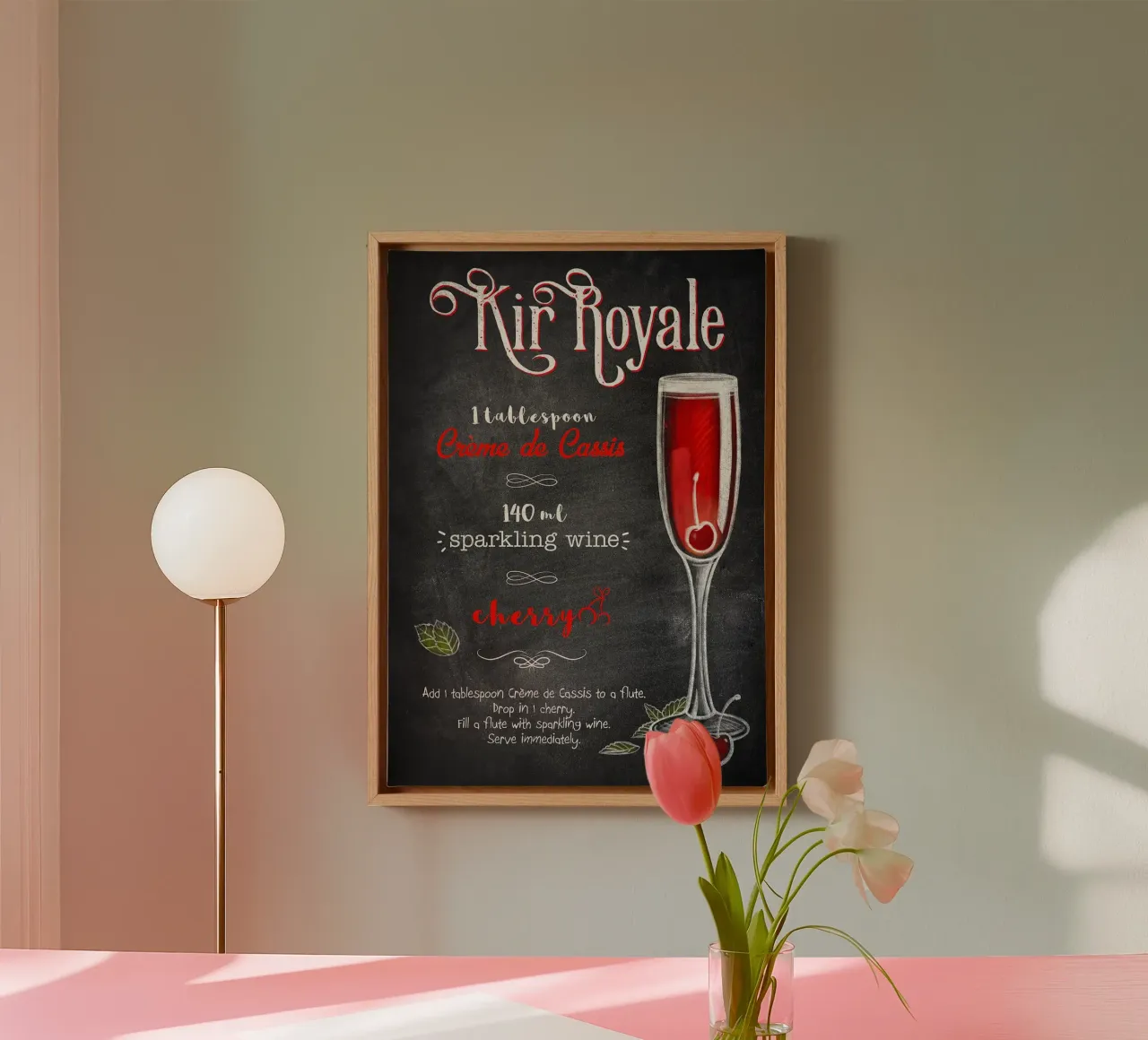 Kir Royale tela con Cornice a cassetta da Patrick J Curtis