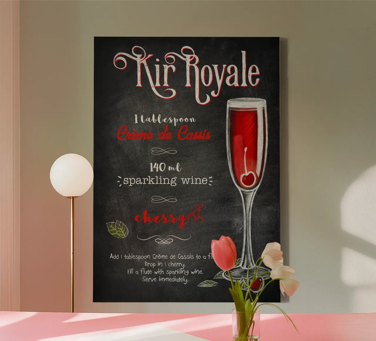 Kir Royale tela con Cornice a cassetta da Patrick J Curtis