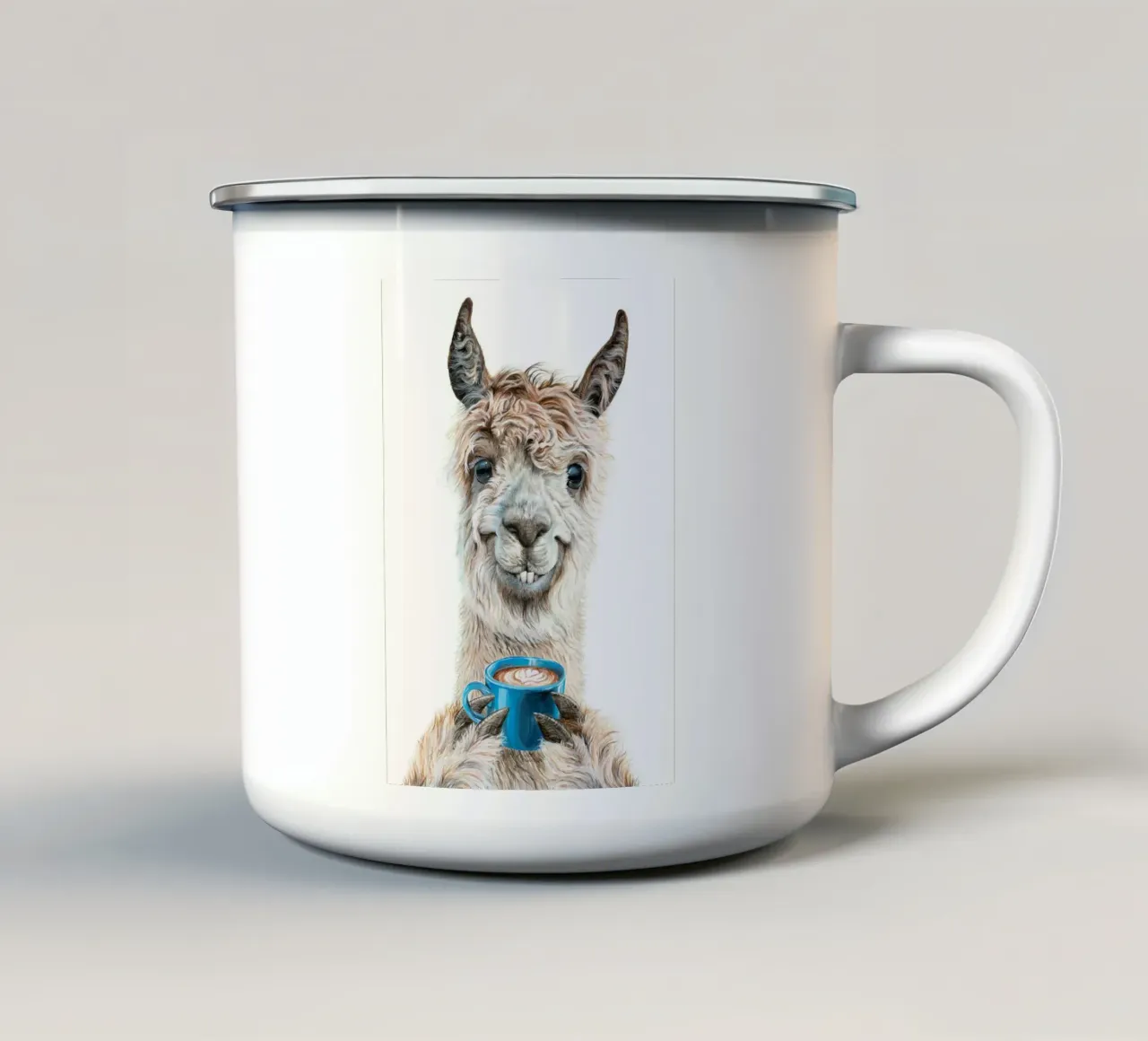 Latte di lama tazza in smalto da Patrick J Curtis