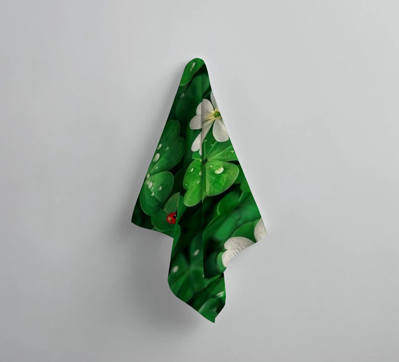 Clover & Ladybug towel by graphic design