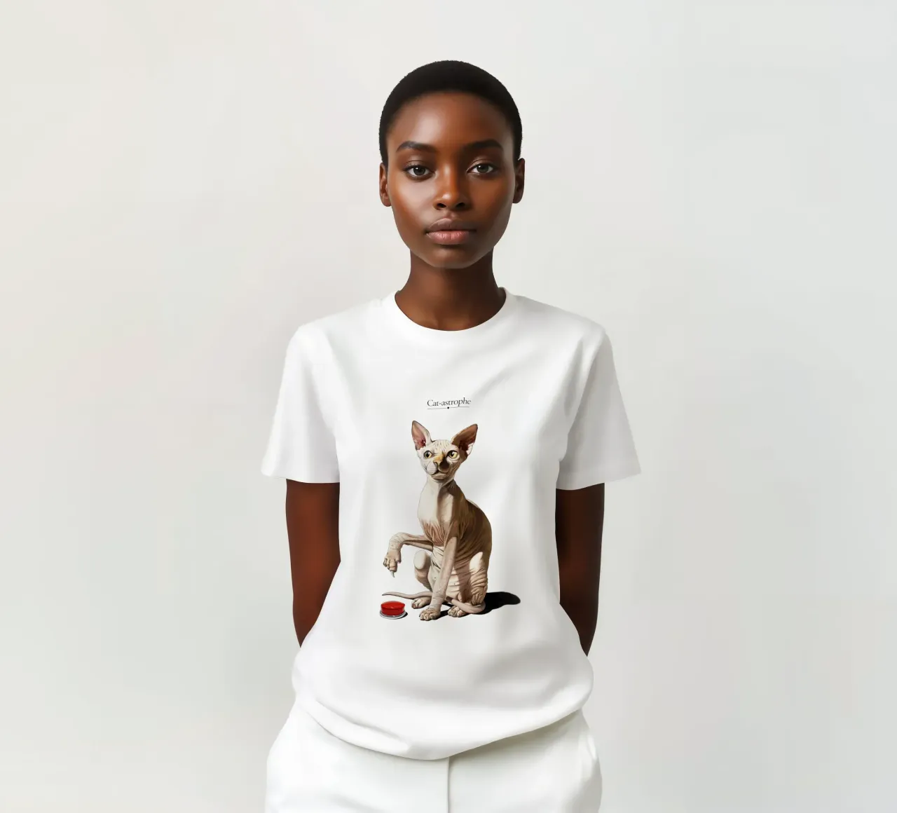 Cat-astrophe (Titled) t-shirt da Rob Art | Illustration