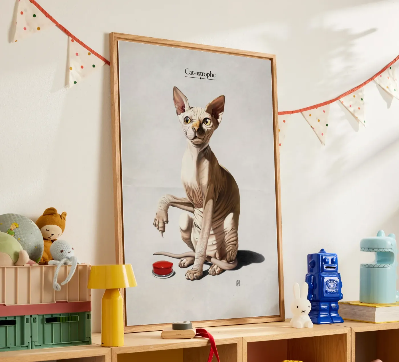 Cat-astrophe (Titled) plexiglas de Rob Art | Illustration
