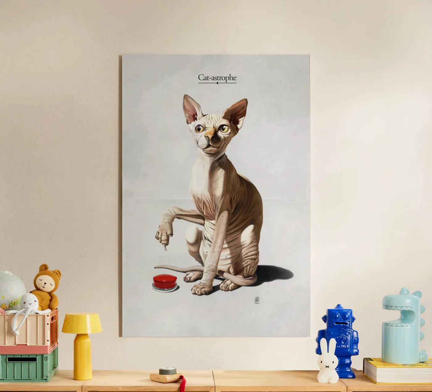 Cat-astrophe (Titled) plexiglas de Rob Art | Illustration