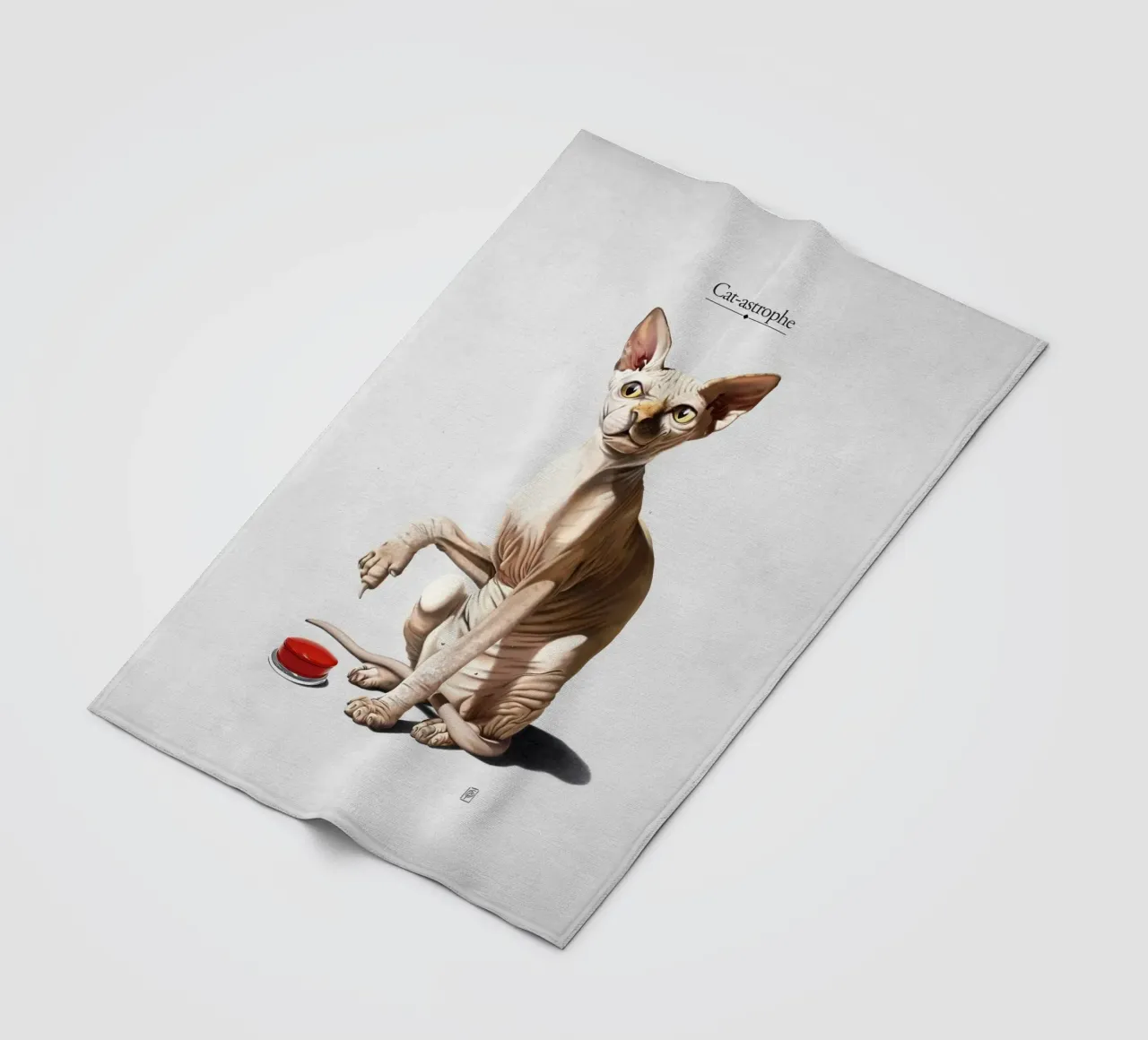 Cat-astrophe (Titled) coperta in pile da Rob Art | Illustration