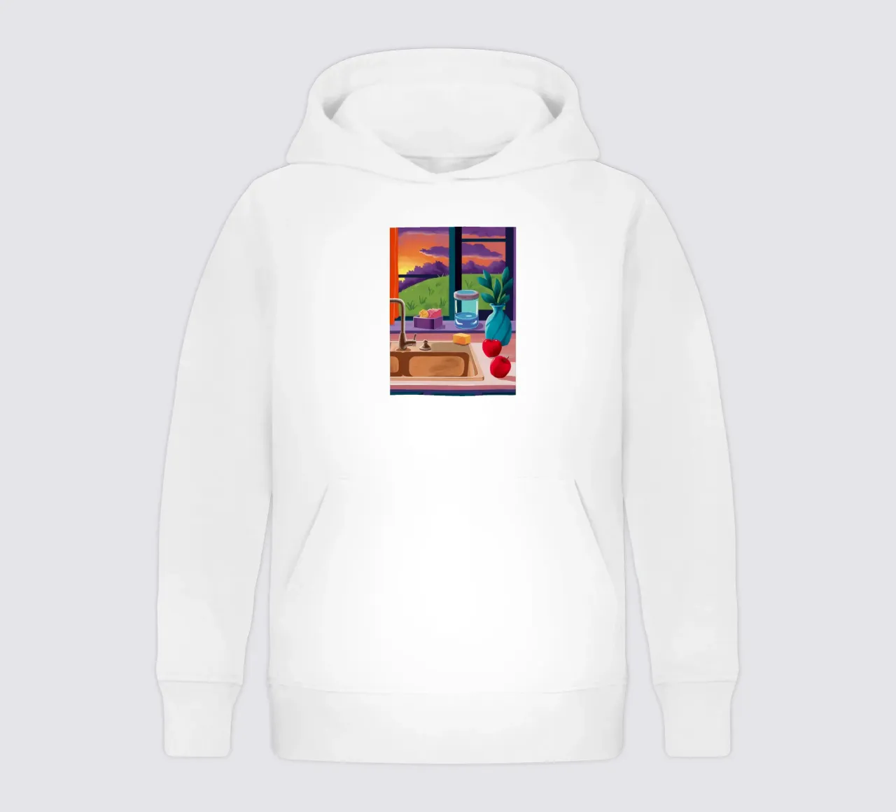 Lavello al tramonto felpa bambino con cappuccio da Pan Denim