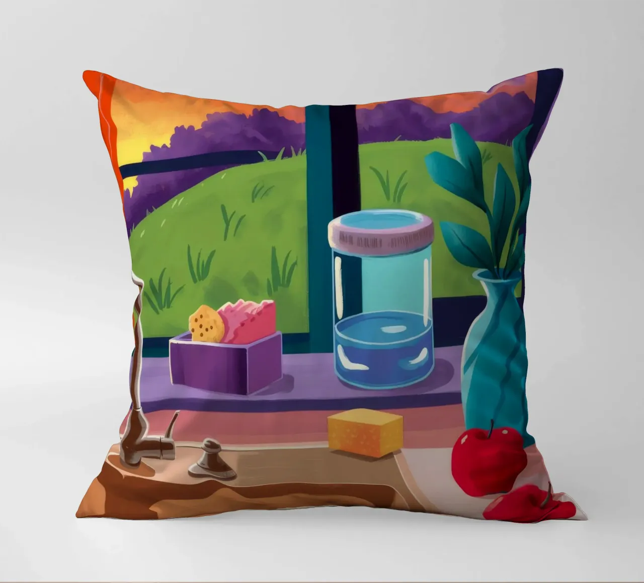 Lavello al tramonto cuscino da Pan Denim