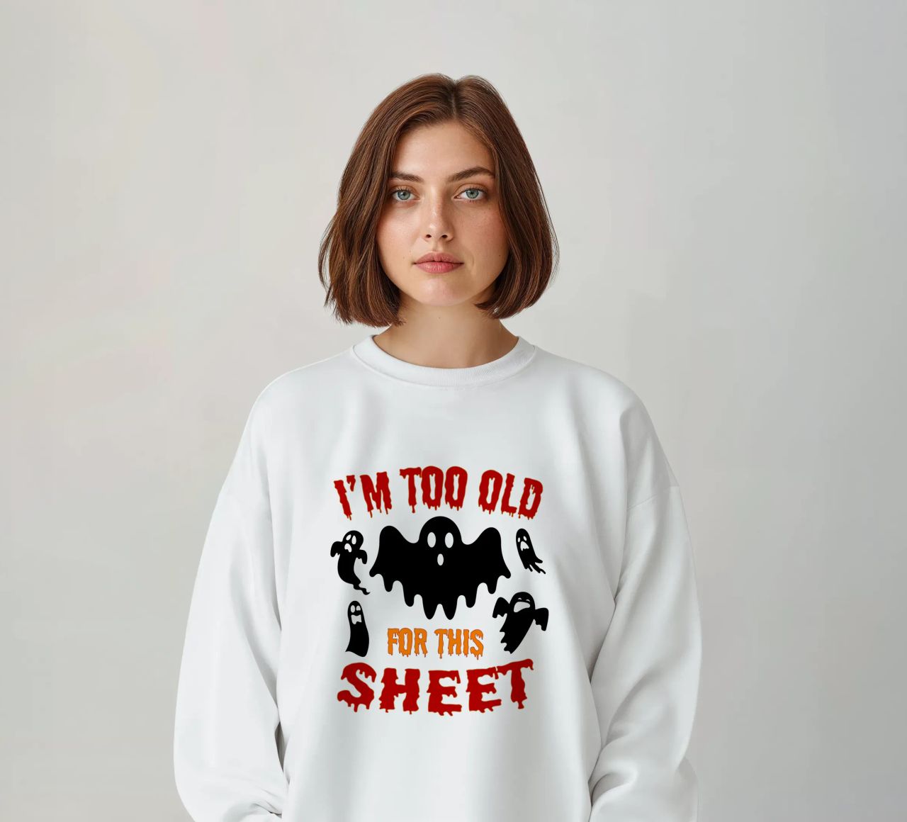 soy demasiado viejo para esta hoja divertido halloween sudadera de ersanim