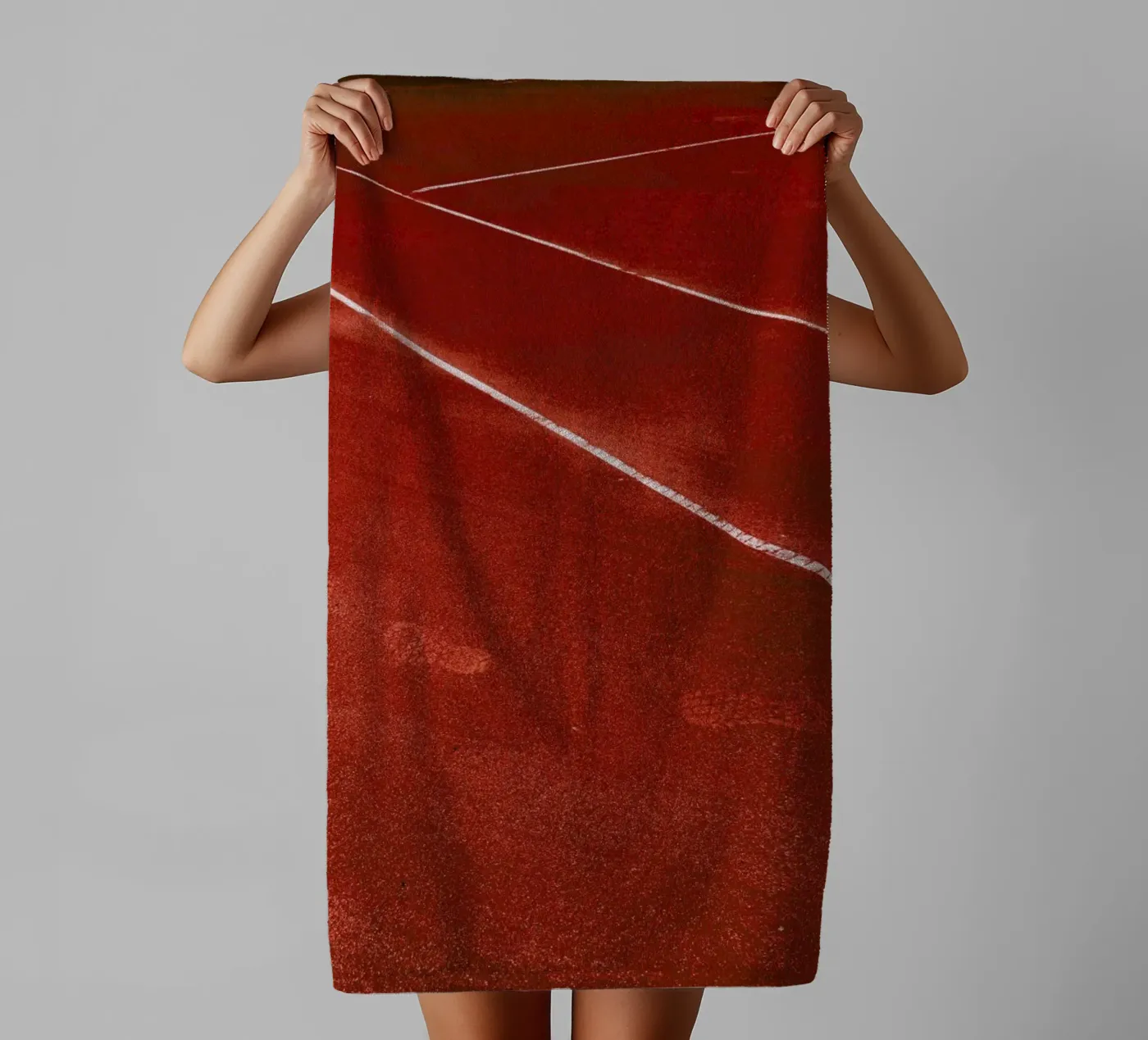 Footsteps towel by Sebastian Hilgetag