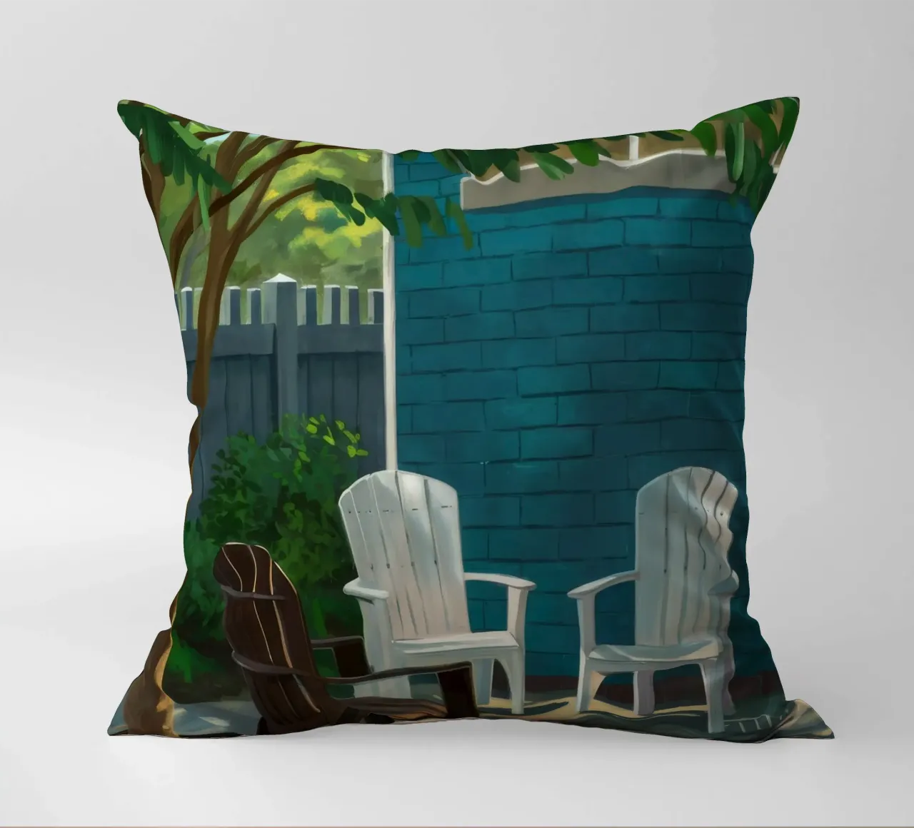 Adirondack Stoel Schaduwen kussen van Pan Denim