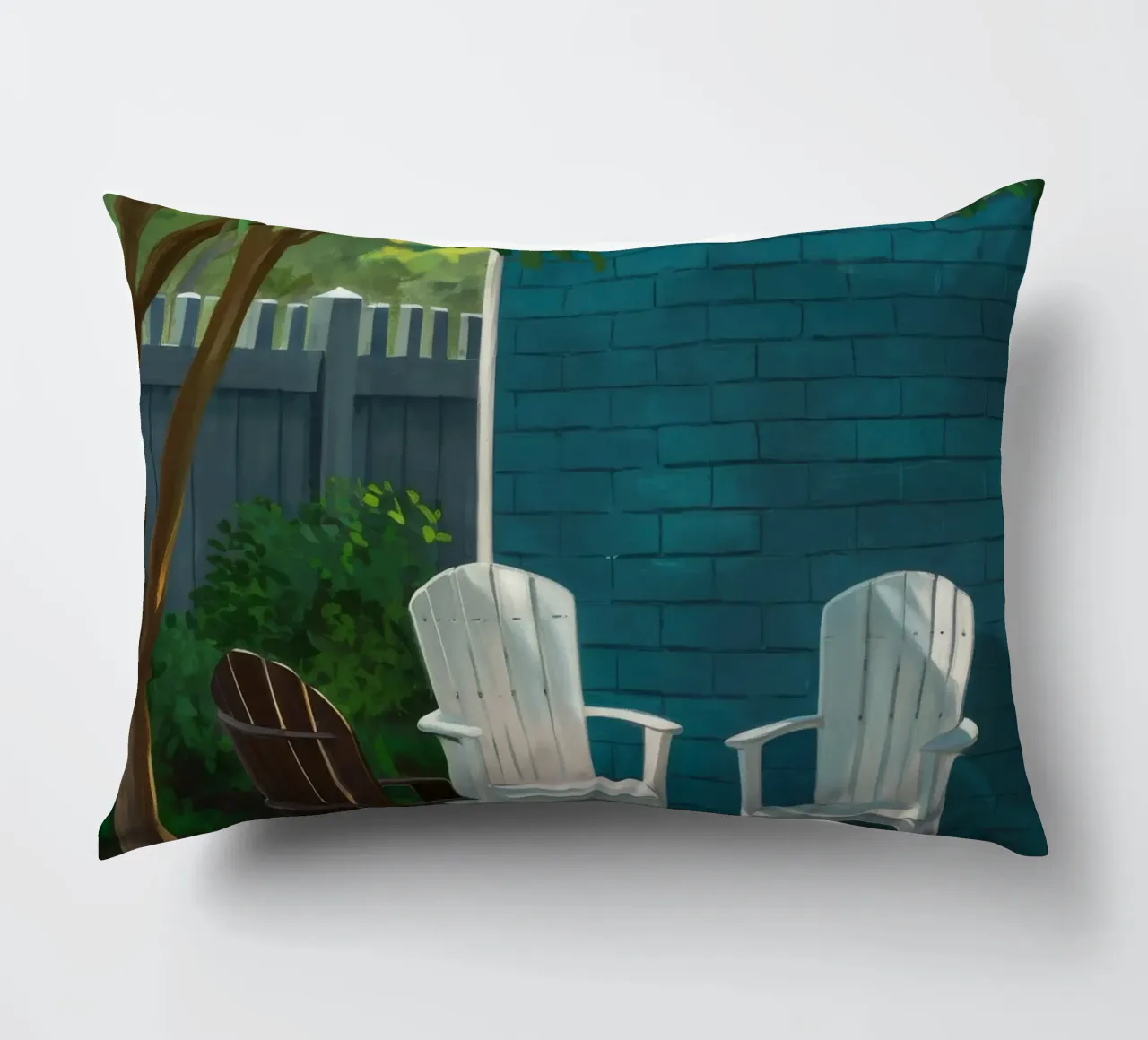 Adirondack Stoel Schaduwen kussen van Pan Denim
