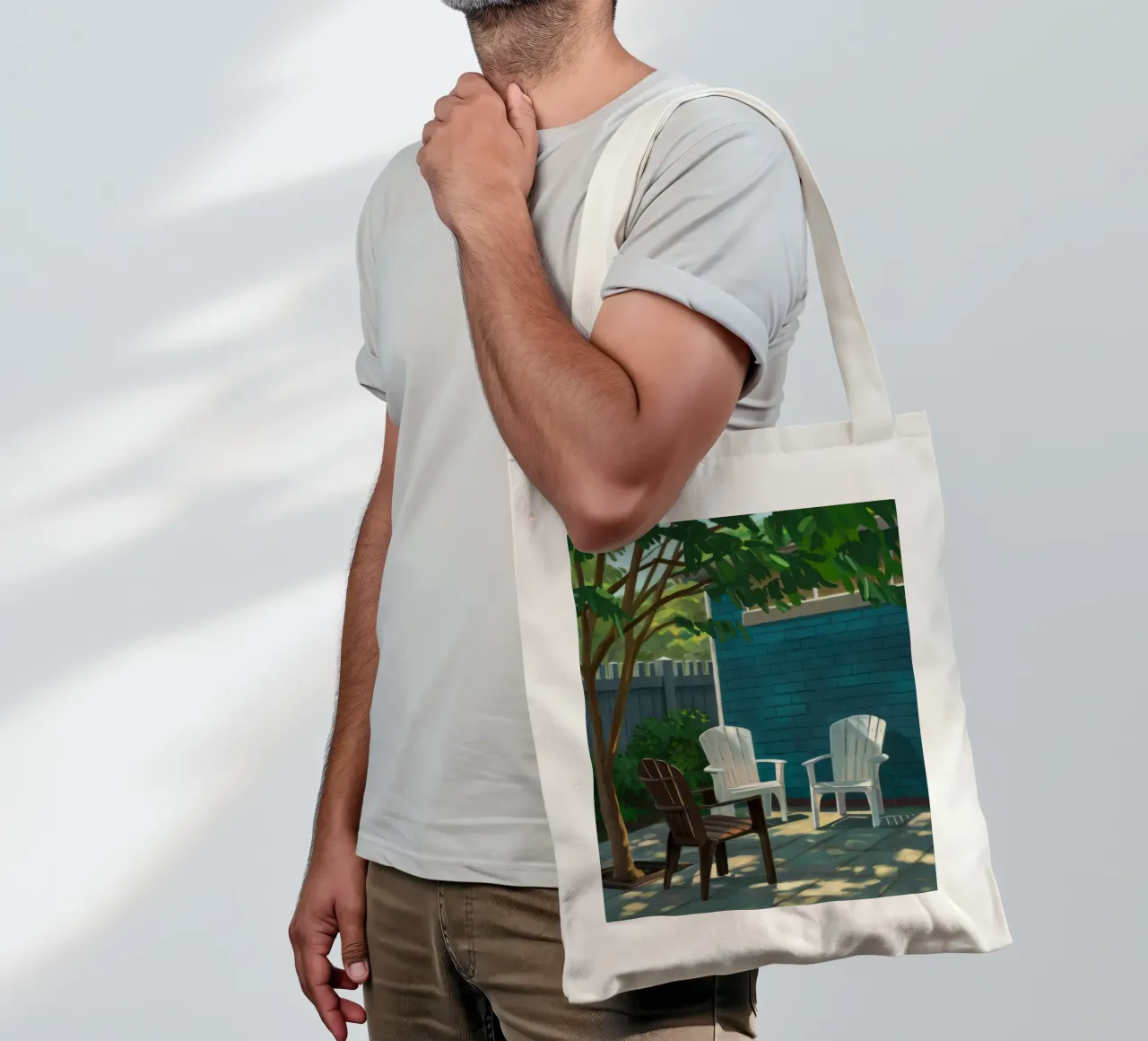 Adirondack Stoel Schaduwen jute draagtas van Pan Denim